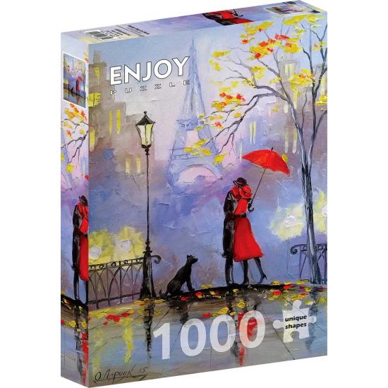 Enjoy d'un jour de pluie à Paris Puzzle 1000 pièces