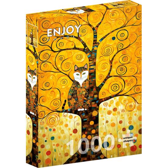 Puzzle Enjoy Le Chat Dans L'Arbre De Vie De Klimt 1000 pièces