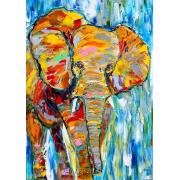 Puzzle Enjoy de l'éléphant coloré 1000 pièces