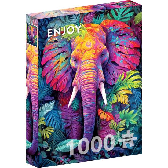 Puzzle Enjoy Éléphant Déguisé de 1000 pièces