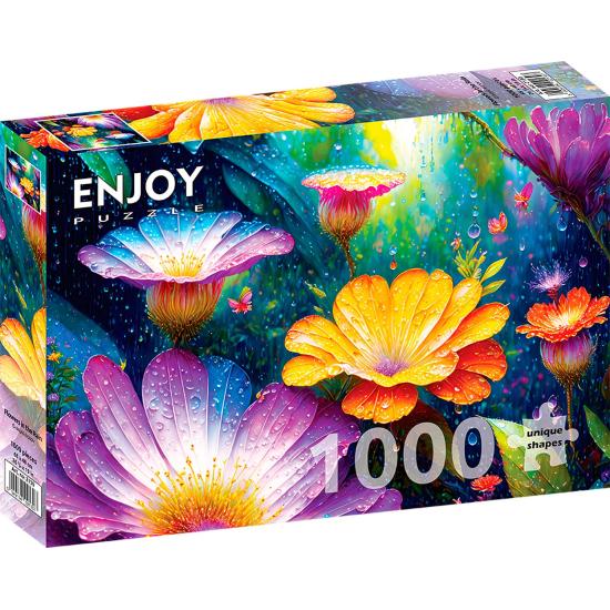 Puzzle Enjoy Fleurs Sous La Pluie 1000 pièces