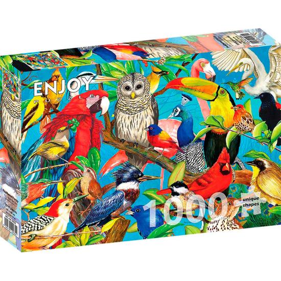 Puzzle Enjoy Frénésie à plumes de 1000 pièces