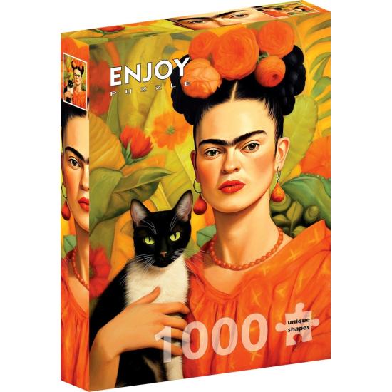 Puzzle Enjoy Frida Kahlo Et Son Chat 1000 pièces