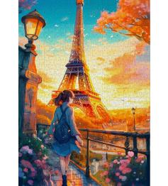 Puzzle Enjoy L'Envie De Voyager Parisienne 1000 pièces