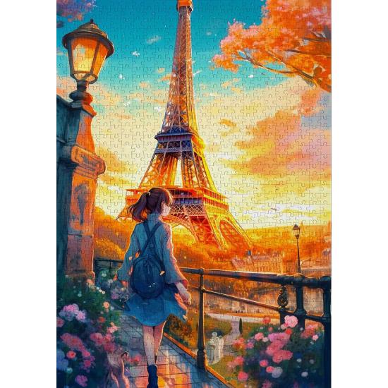 Puzzle Enjoy L'Envie De Voyager Parisienne 1000 pièces