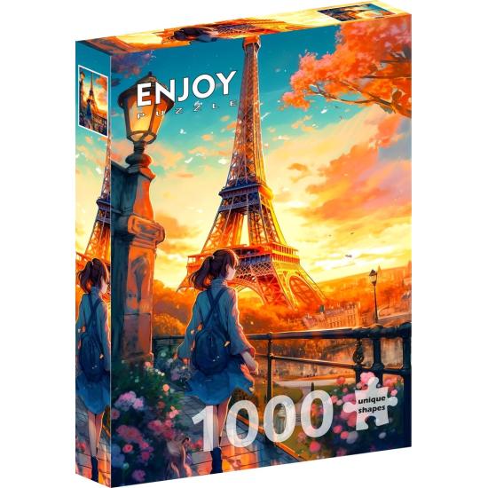 Puzzle Enjoy L'Envie De Voyager Parisienne 1000 pièces