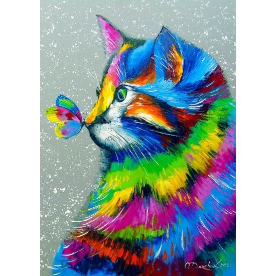 Puzzle Enjoy Shiny Cat and Butterfly 1000 pièces Puzzle Enjoy Shiny Cat and Butterfly 1000 pièces