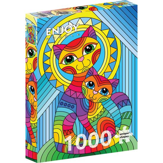 Puzzle Enjoy Chat et Chaton Inséparables de 1000 Pieces