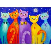 Puzzle Enjoy des chats souriants 1000 pièces