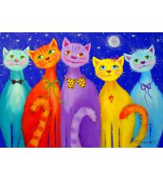 Puzzle Enjoy des chats souriants 1000 pièces