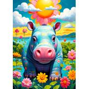 Puzzle Enjoy Hippopotame Ensoleillé 1000 pièces