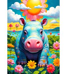 Puzzle Enjoy Hippopotame Ensoleillé 1000 pièces