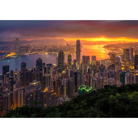 Enjoy de Hong Kong au lever du soleil Puzzle 1000 pièces