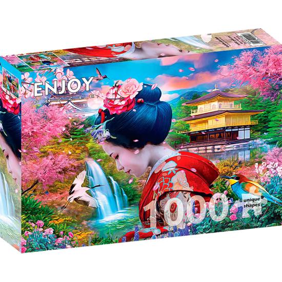 Puzzle Enjoy Jardin De Geisha de 1000 pièces