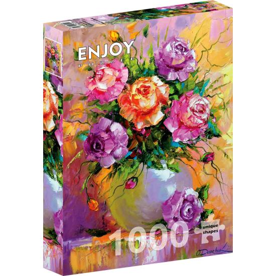 Puzzle Enjoy Vase avec Roses 1000 pièces Puzzle Enjoy Vase avec Roses 1000 pièces