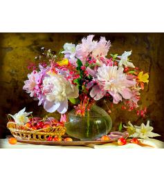 Puzzle Enjoy de la beauté des pivoines 1000 mcx