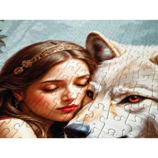 Puzzle Enjoy Dame Et Le Loup de 1000 pièces