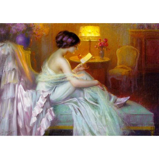 Puzzle Enjoy de la lecture à la lumière de la lampe 1000