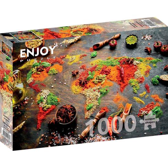 Puzzle Enjoy de la carte du monde aux épices 1000 pièces Puzzle Enjoy de la carte du monde aux épices 1000 pièces