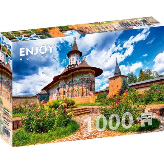 Puzzle Enjoy du monastère de Sucevita, Roumanie de 1000