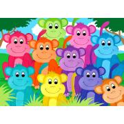 Puzzle Enjoy Singes Arc-en-ciel de 1000 pièces