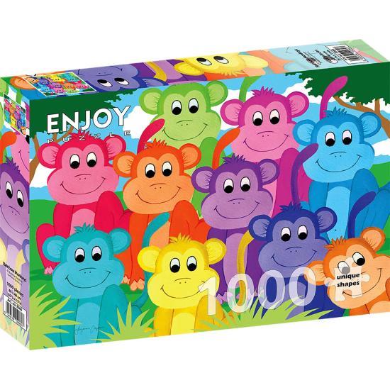 Puzzle Enjoy Singes Arc-en-ciel de 1000 pièces