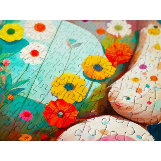 Puzzle Enjoy Ours En Peluche De Fleur 1000 pièces