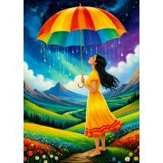 Puzzle Enjoy Parapluie Arc-En-Ciel 1000 pièces