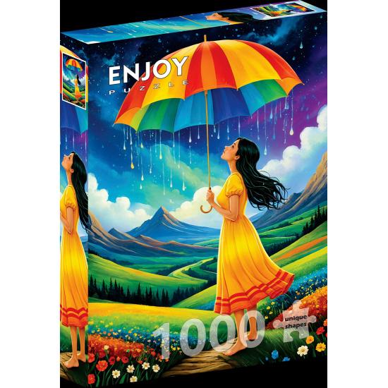 Puzzle Enjoy Parapluie Arc-En-Ciel 1000 pièces