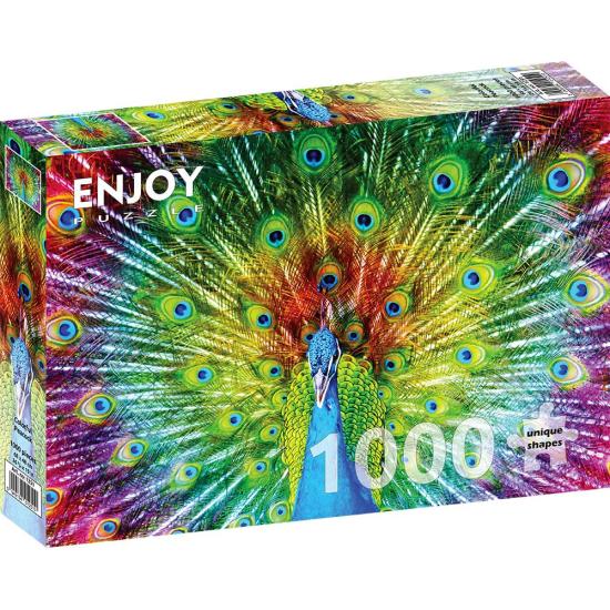 Enjoy du puzzle coloré de paon 1000 pièces