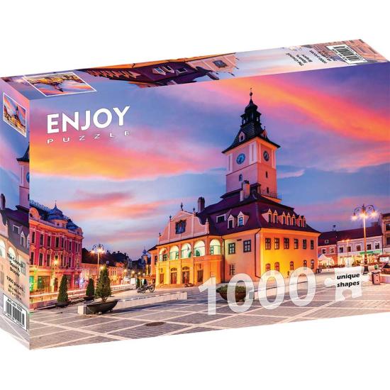 Puzzle Enjoy Council Square à Brasov, Roumanie 1000 pièces Puzzle Enjoy Council Square à Brasov, Roumanie 1000 pièces