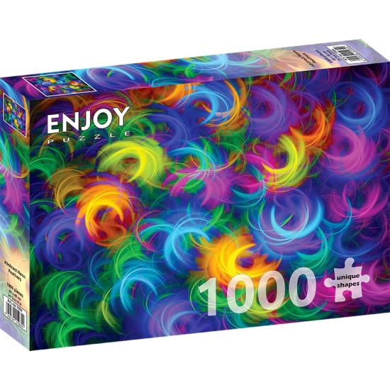 Puzzle Enjoy Abstract Neon Feathers 1000 pièces Puzzle Enjoy Abstract Neon Feathers 1000 pièces