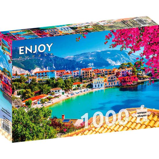 Puzzle Enjoy Village d'Assos à Céphalonie, Grèce de 1000 Pieces