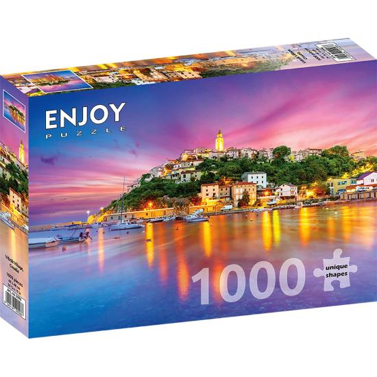 Puzzle Enjoy Village de Vrbnik, Croatie de 1000 Pieces