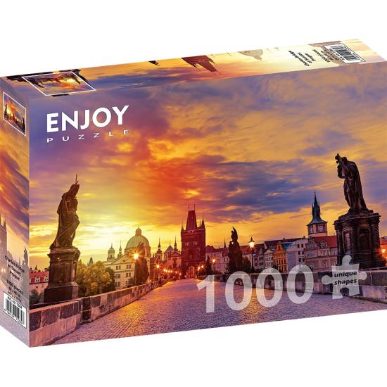 Puzzle Enjoy du pont Charles au coucher du soleil, Prague 100