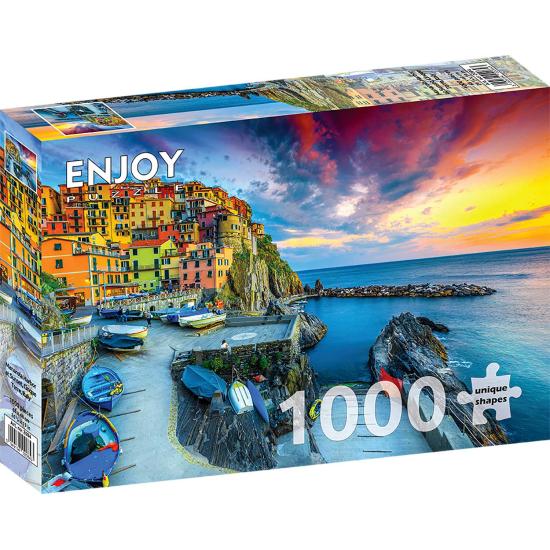 Puzzle Enjoy Port de Manarola, Cinque Terre, Italie de 1000 Pièc