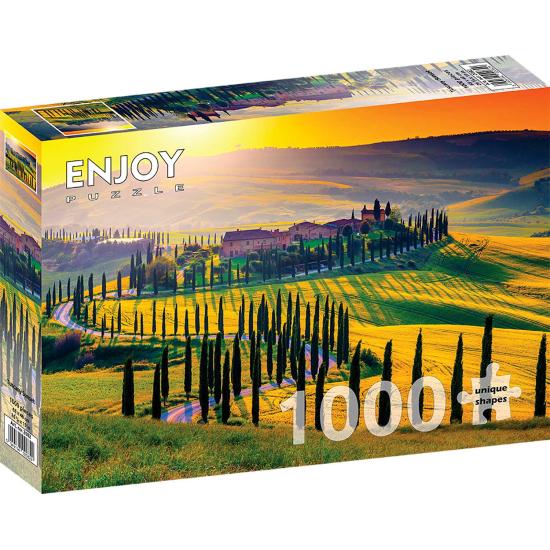 Puzzle Enjoy Coucher de Soleil en Toscane de 1000 Pièces