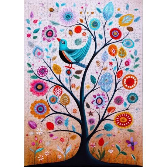 Puzzle Enjoy Que L'Oiseau Bleu Du Bonheur Vienne Se Poser Dans V