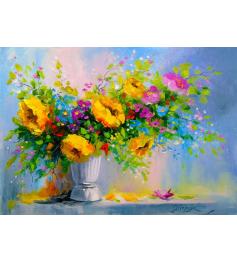 Puzzle Enjoy Bouquet de fleurs jaunes 1000 pièces