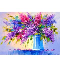 Puzzle Enjoy Bouquet de lilas dans un vase 1000 pièces