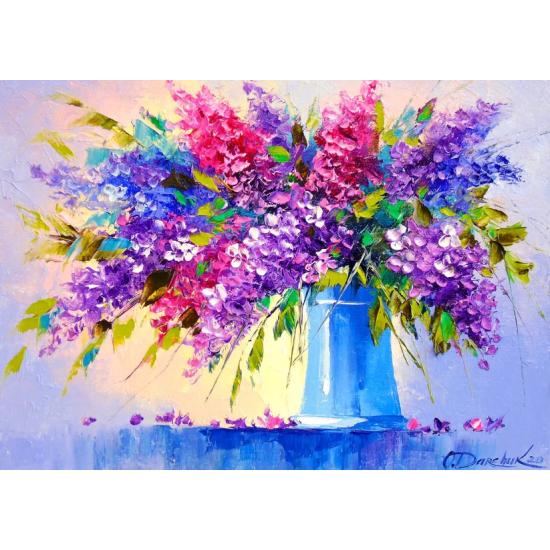 Puzzle Enjoy Bouquet de lilas dans un vase 1000 pièces