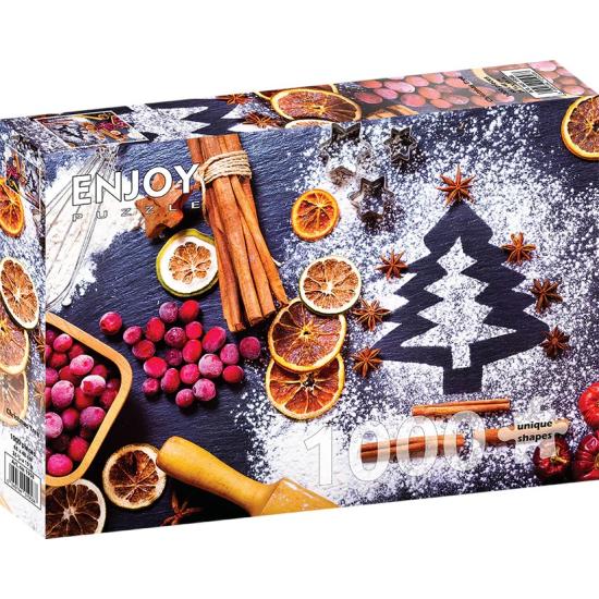 Puzzle Enjoy de l'arbre de Noël dans la cuisine 1000 pièc Puzzle Enjoy de l'arbre de Noël dans la cuisine 1000 pièc