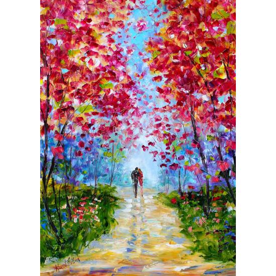 Enjoy de la floraison romantique au printemps Puzzle 1000 piè