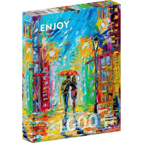 Enjoy de Rainy Romance in the City Puzzle 1000 pièces