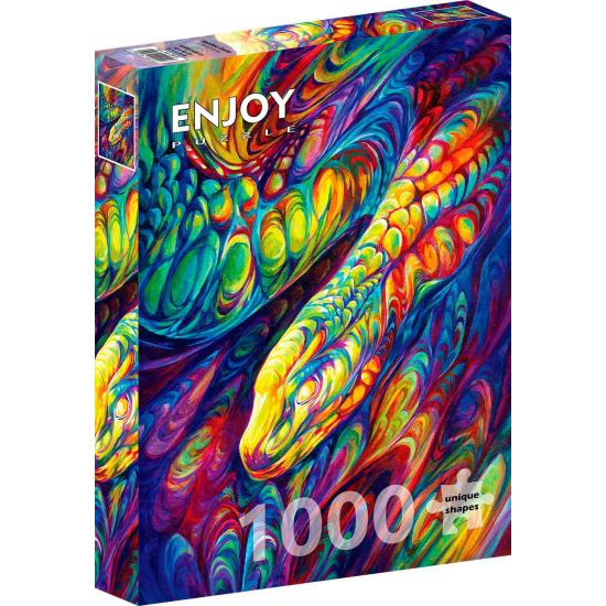 Puzzle Enjoy Serpent Arc-en-ciel de 1000 pièces Puzzle Enjoy Serpent Arc-en-ciel de 1000 pièces