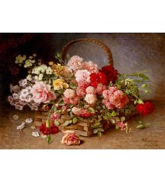 Puzzle Enjoy d'un panier de Roses et d'Œillets de 100