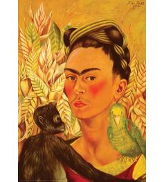 Puzzle Eurographics Autoportrait avec singe et perroquet 1000 pi