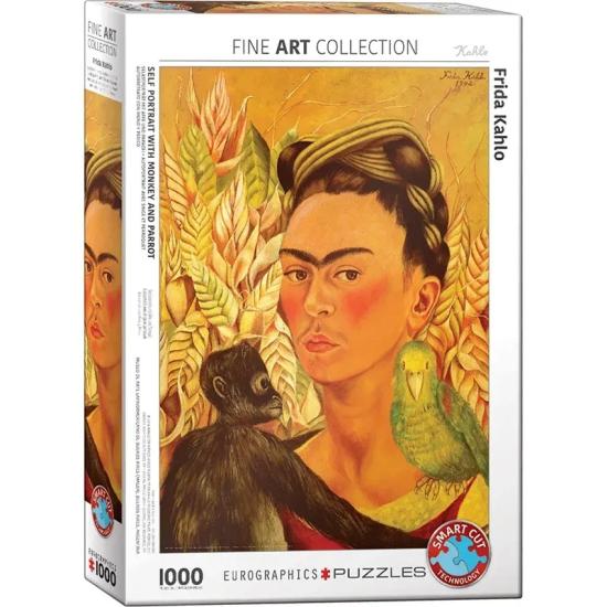 Puzzle Eurographics Autoportrait avec singe et perroquet 1000 pi