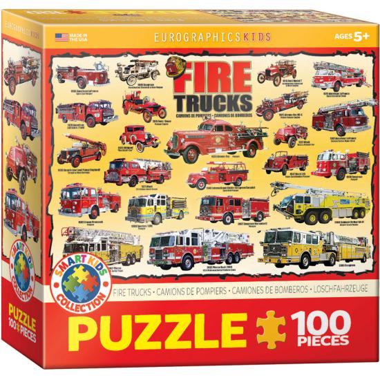 Eurographics Puzzle Camions de pompiers 100 pièces