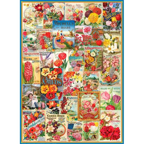Eurographics Puzzle Catalogues de graines de fleurs 1000 pièces Eurographics Puzzle Catalogues de graines de fleurs 1000 pièces